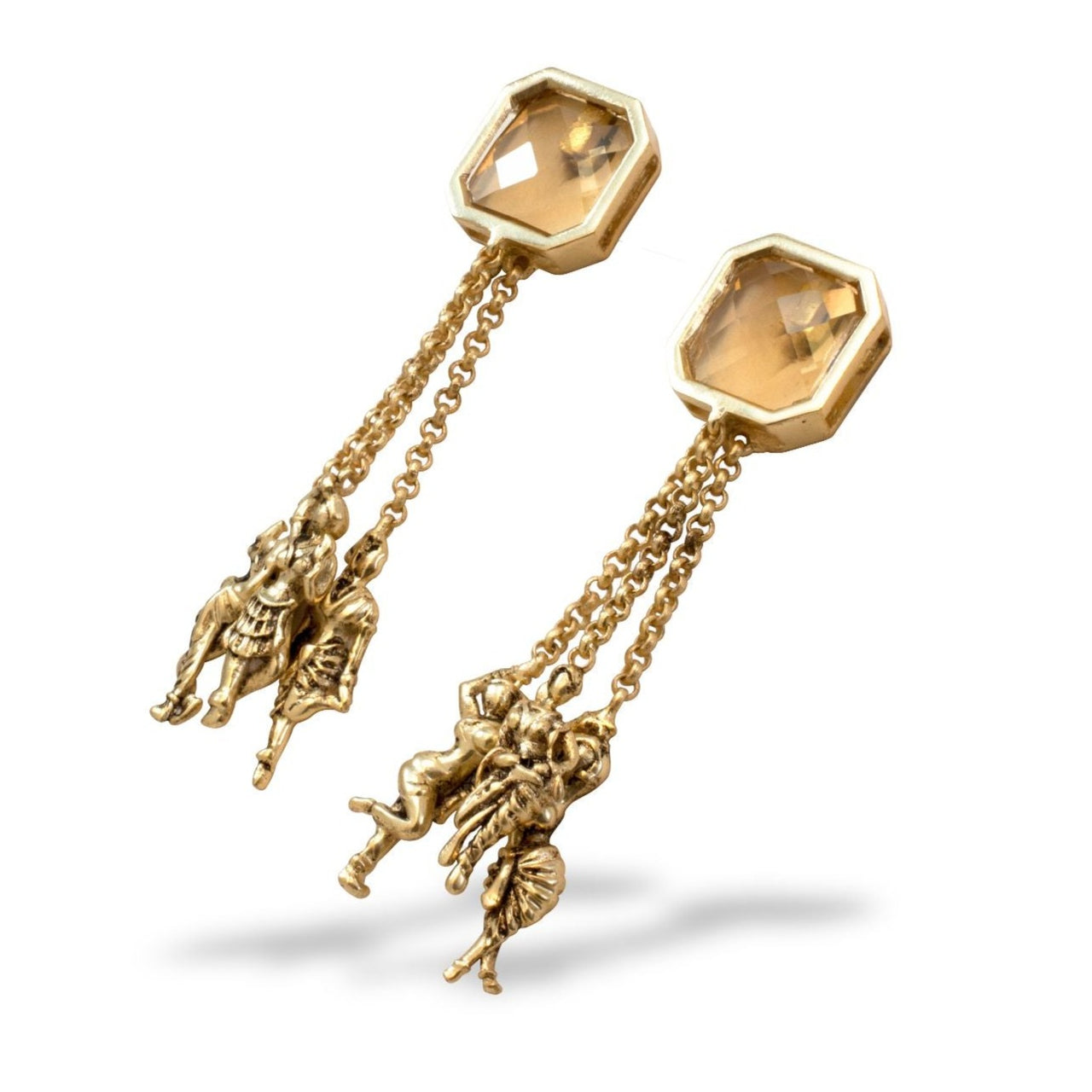 Buy One Stop Fashion Chic and Trendy Pink Stone Hanging Earring Gold for  Girls and Women Online at Best Prices in India - JioMart.